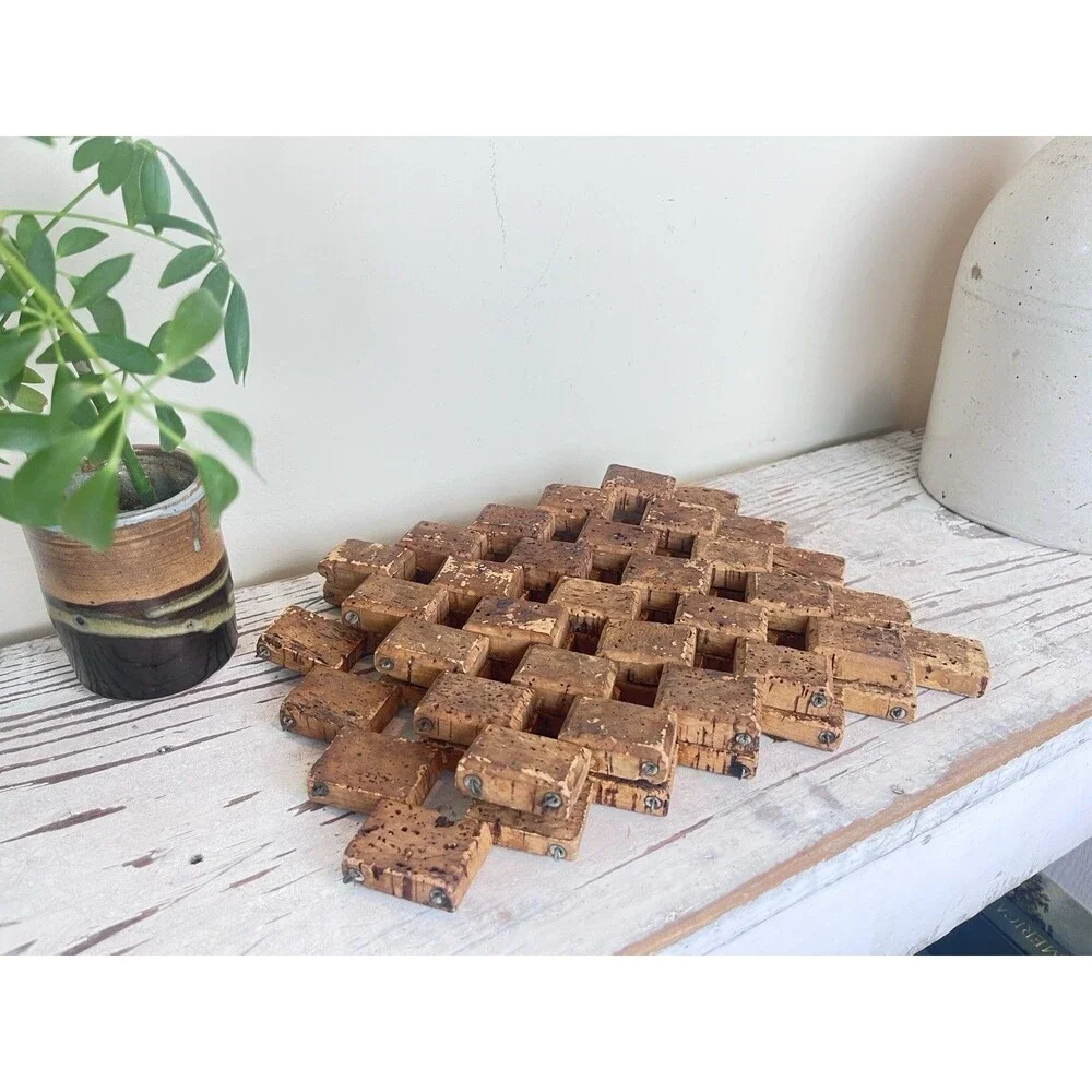 Vintage MCM Ornate Corn Trivets Hot Pan Rest (Set Of 2) Retro Kitchen Home